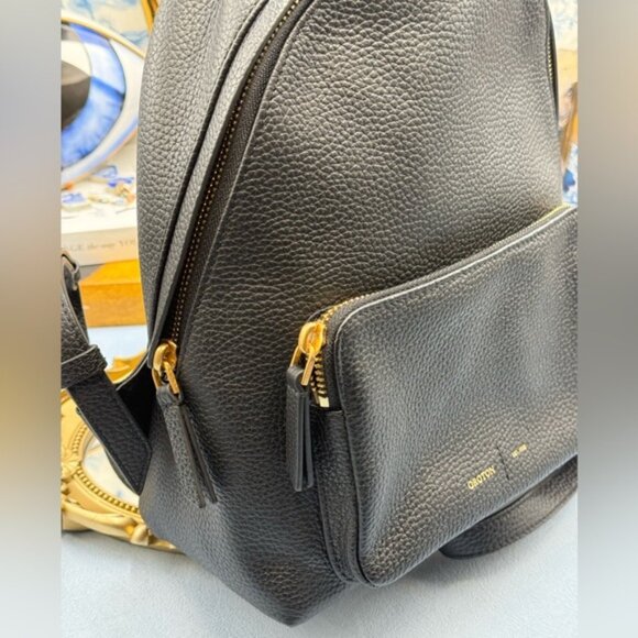 🆕 OROTON 🧿 NWOT Lilly Small Backpack, Black Leather - Picture 7 of 16